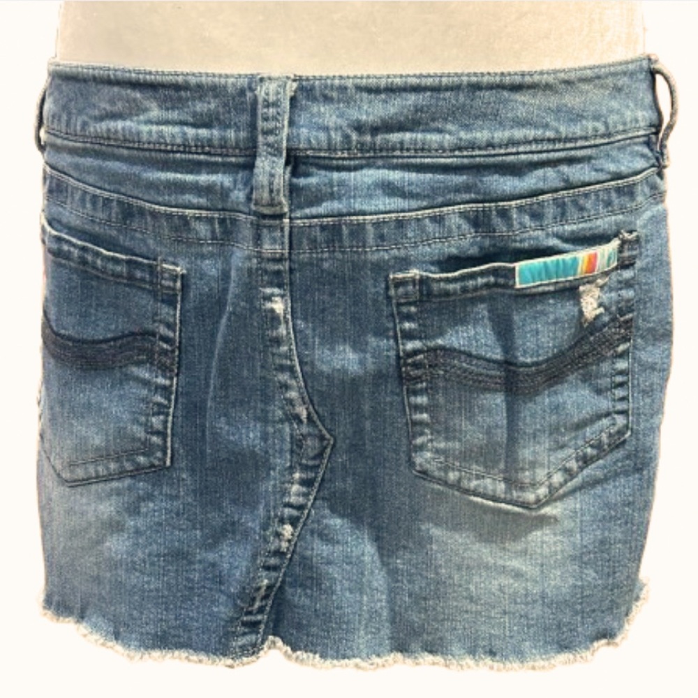 Vintage Y2K Hang Ten Micro Mini Skirt Low-Rise Denim Size 13